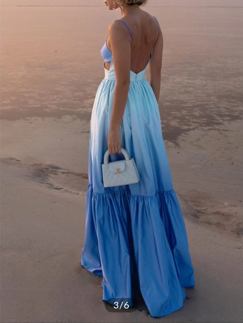 NWT Commense Backless Cutout Cami Ombre Maxi Dress size Small - Picture 2 of 12